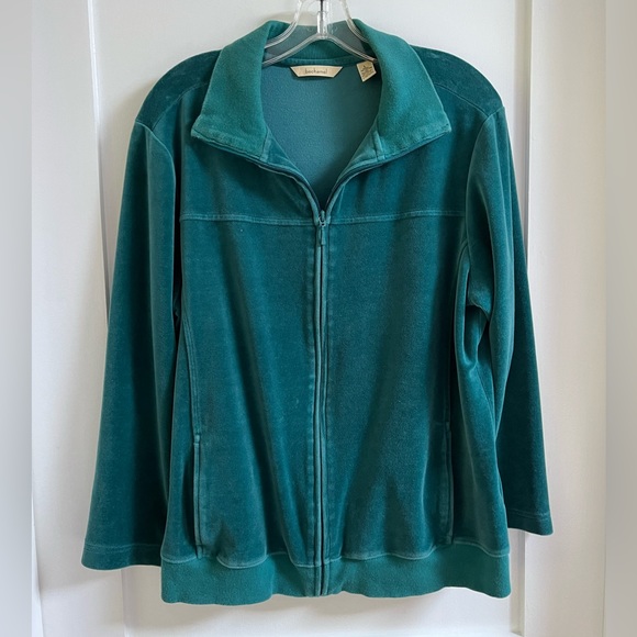 Bechamel Teal Velour Zipper Jacket L - Picture 16 of 16